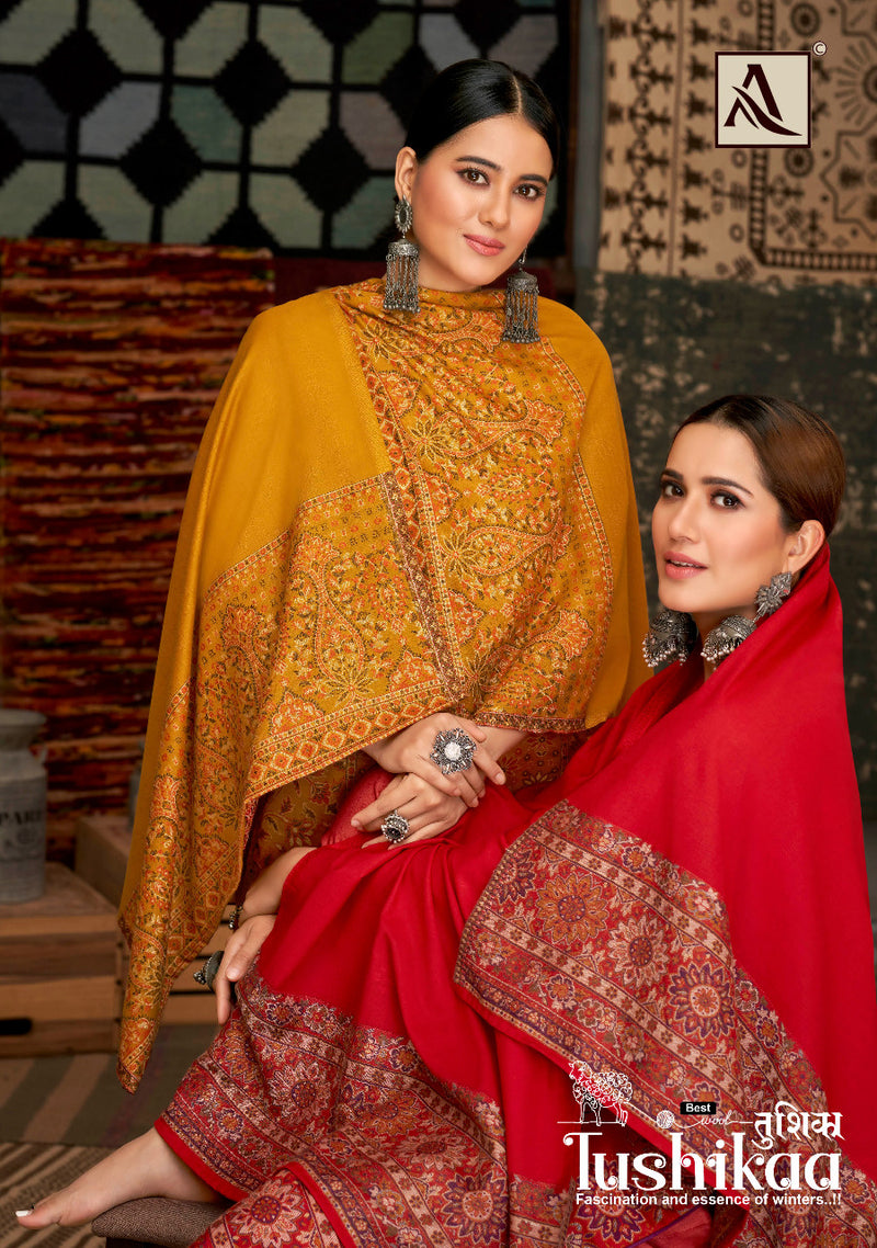 Alok Suit Tushikaa Pashmina Printed Work With Fancy Stylish Designer Attractive Look Salwar Kameez