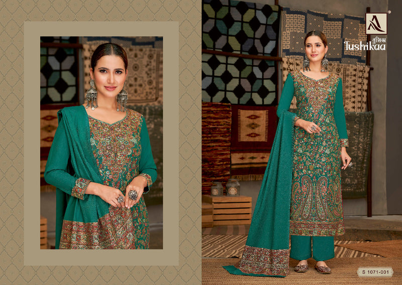 Alok Suit Tushikaa Pashmina Printed Work With Fancy Stylish Designer Attractive Look Salwar Kameez