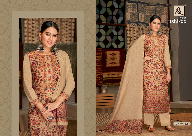 Alok Suit Tushikaa Pashmina Printed Work With Fancy Stylish Designer Attractive Look Salwar Kameez