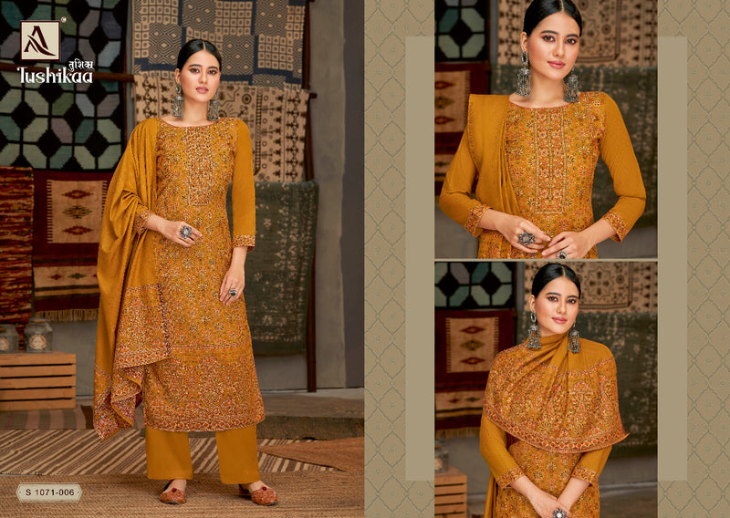 Alok Suit Tushikaa Pashmina Printed Work With Fancy Stylish Designer Attractive Look Salwar Kameez