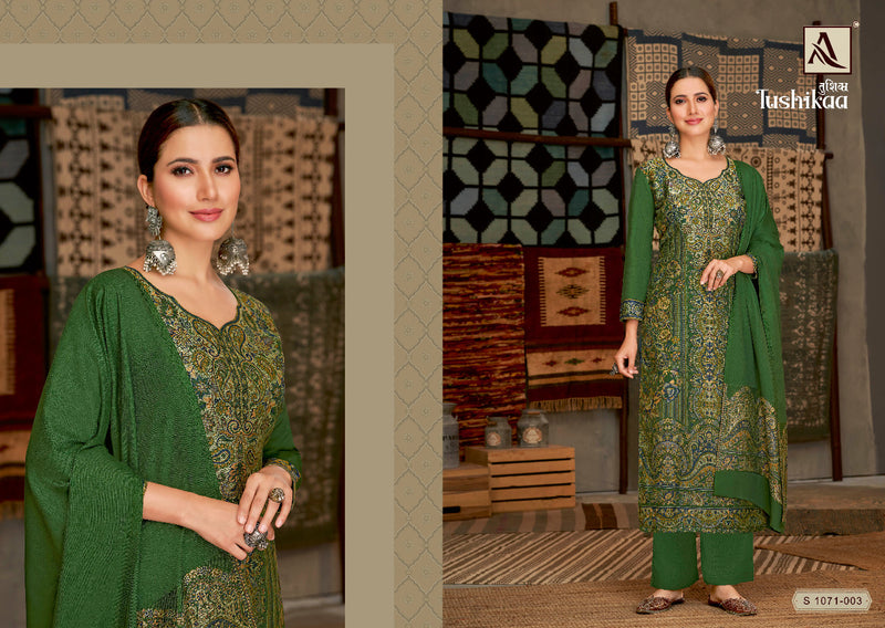Alok Suit Tushikaa Pashmina Printed Work With Fancy Stylish Designer Attractive Look Salwar Kameez