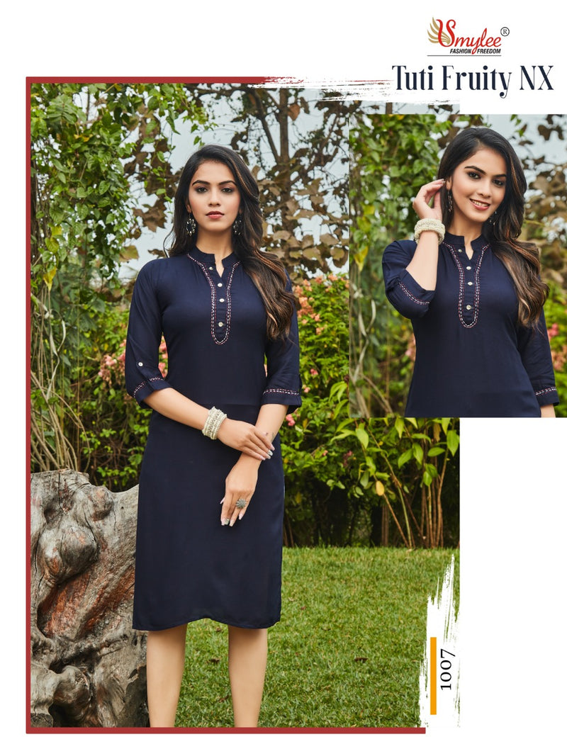 Smylee Fashion Tuti Fruity Nx Rayon Fancy Stylish Kurtis
