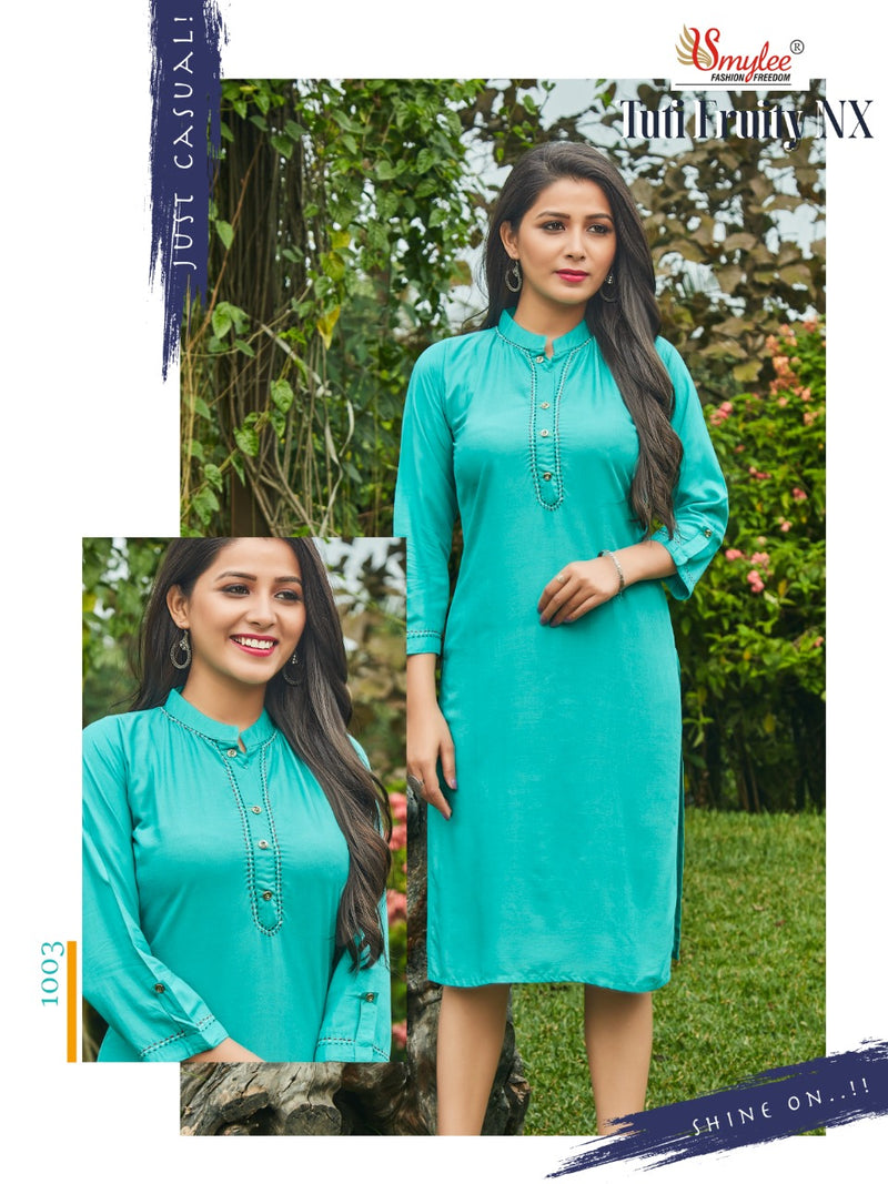 Smylee Fashion Tuti Fruity Nx Rayon Fancy Stylish Kurtis