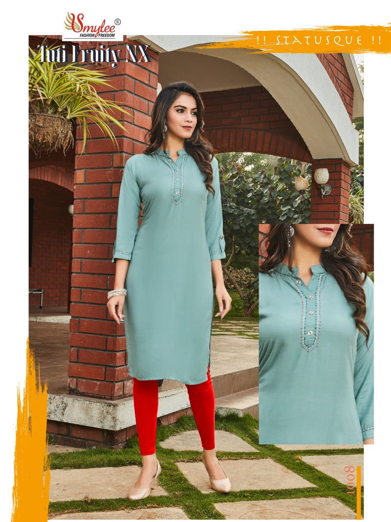 Smylee Fashion Tuti Fruity Nx Rayon Fancy Stylish Kurtis