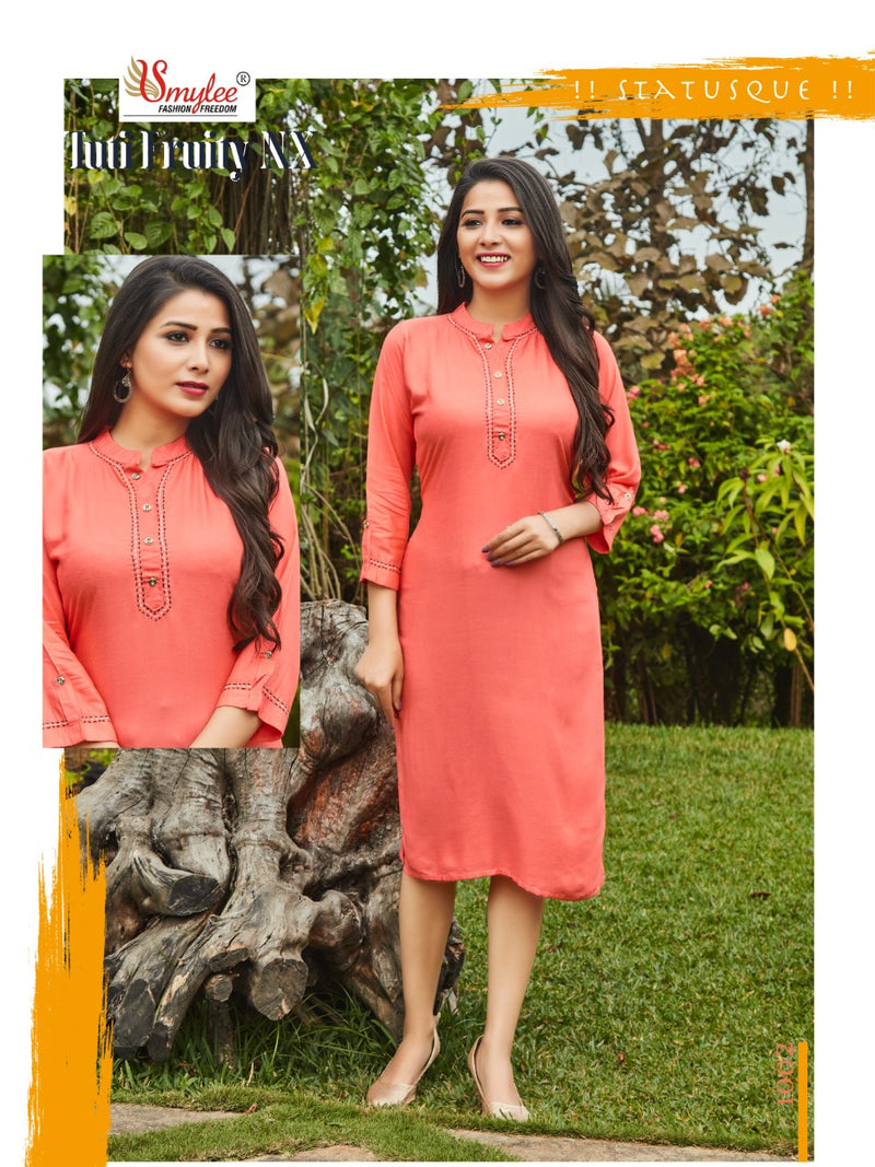 Smylee Fashion Tuti Fruity Nx Rayon Fancy Stylish Kurtis