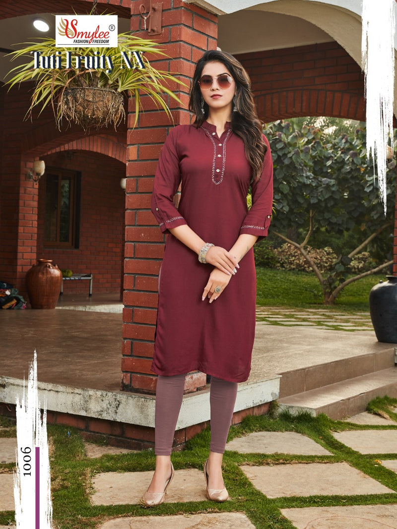 Smylee Fashion Tuti Fruity Nx Rayon Fancy Stylish Kurtis