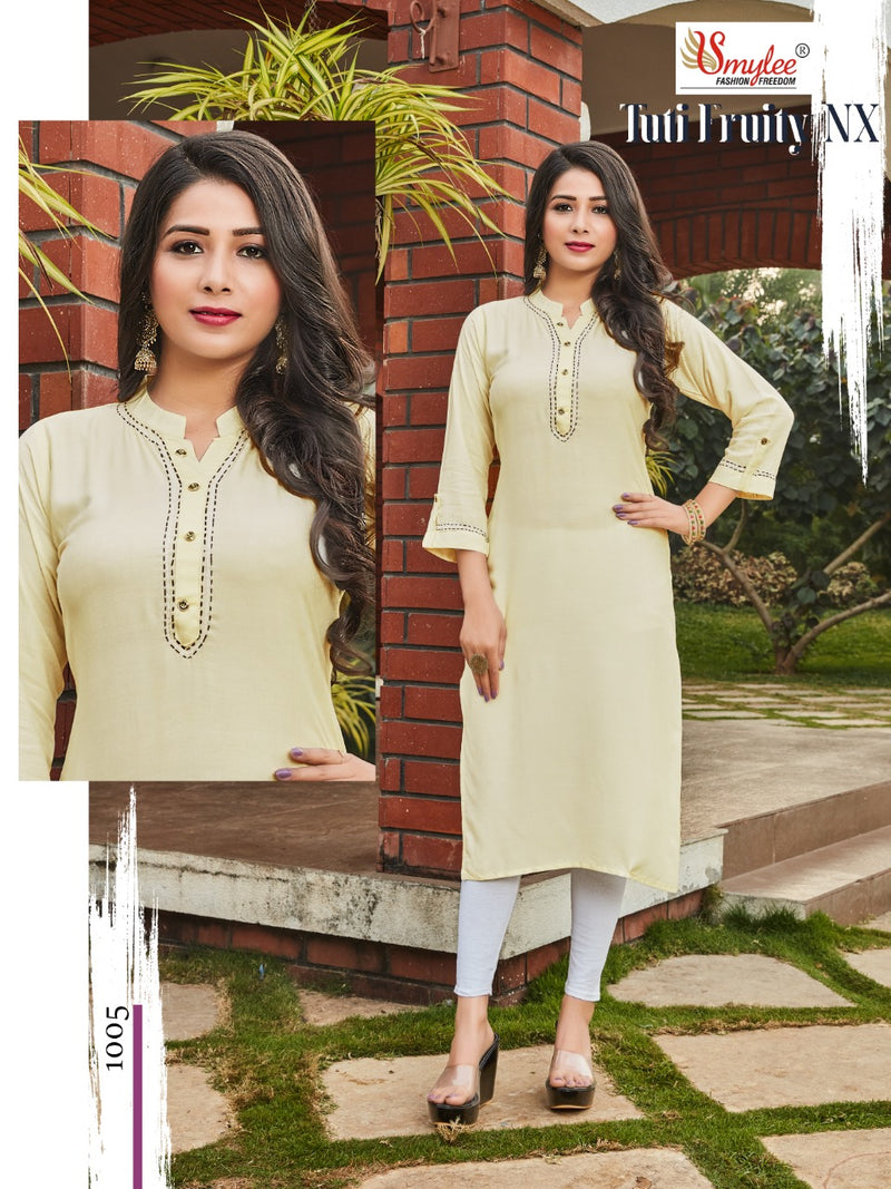 Smylee Fashion Tuti Fruity Nx Rayon Fancy Stylish Kurtis