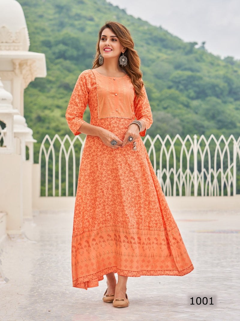 Radhika Lifestyle Twinkle Vol 1 Rayon With Printed work Stylish Designer Festive Wear Casual Look Kurti
