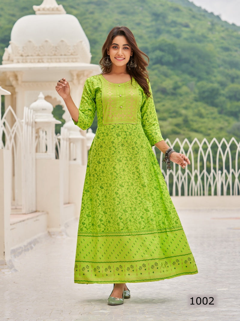 Radhika Lifestyle Twinkle Vol 1 Rayon With Printed work Stylish Designer Festive Wear Casual Look Kurti