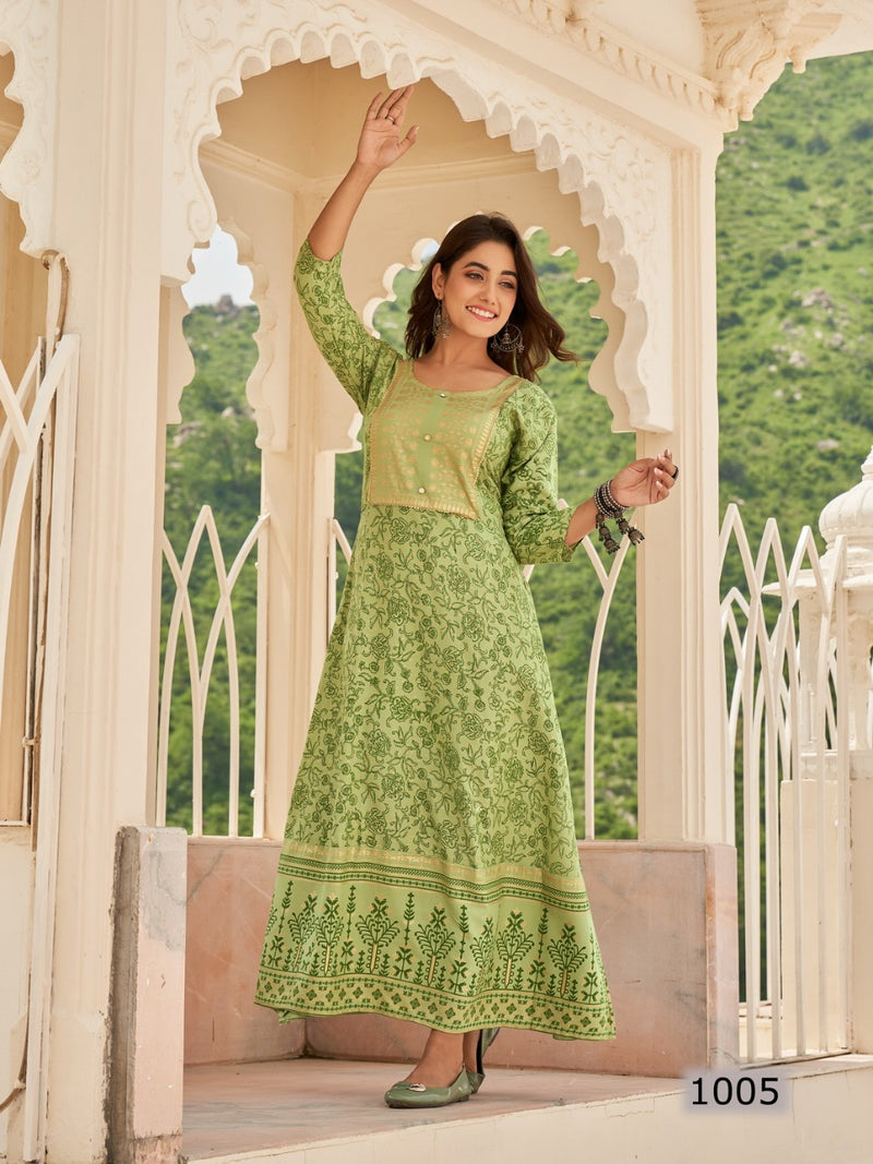 Radhika Lifestyle Twinkle Vol 1 Rayon With Printed work Stylish Designer Festive Wear Casual Look Kurti