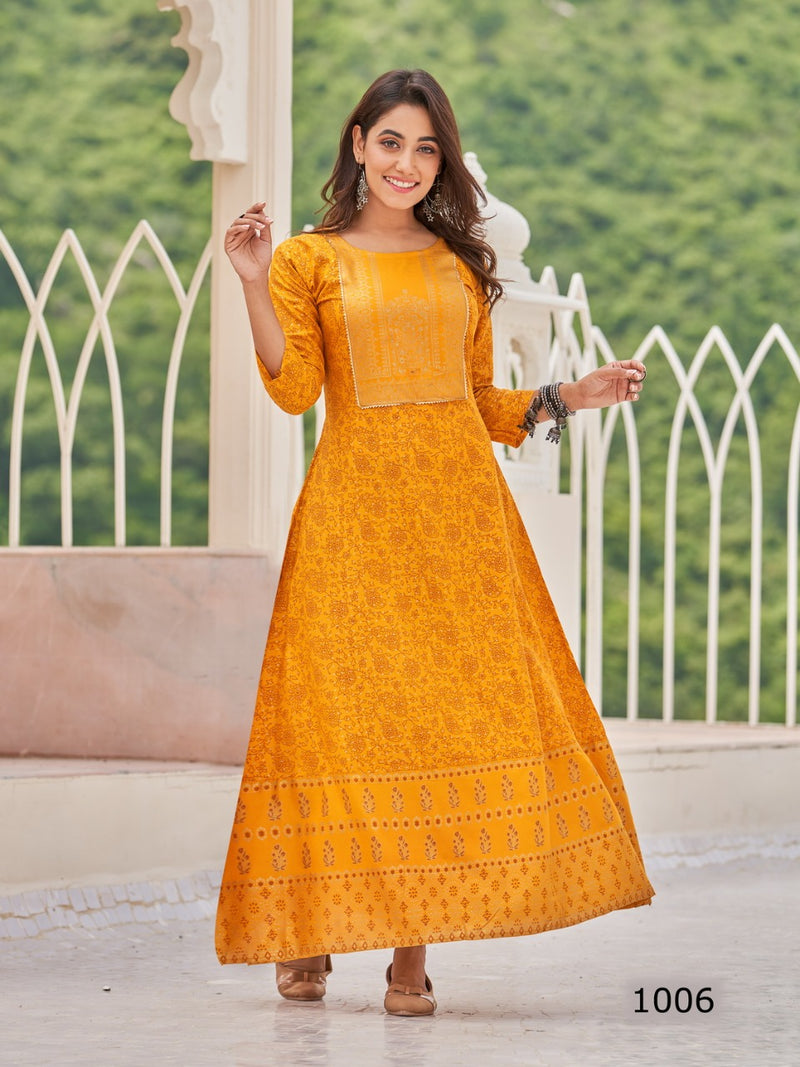 Radhika Lifestyle Twinkle Vol 1 Rayon With Printed work Stylish Designer Festive Wear Casual Look Kurti