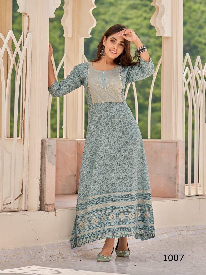 Radhika Lifestyle Twinkle Vol 1 Rayon With Printed work Stylish Designer Festive Wear Casual Look Kurti