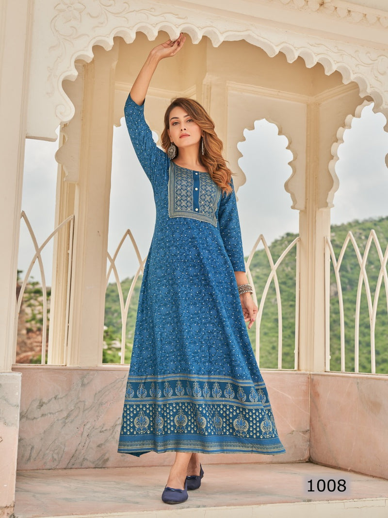 Radhika Lifestyle Twinkle Vol 1 Rayon With Printed work Stylish Designer Festive Wear Casual Look Kurti