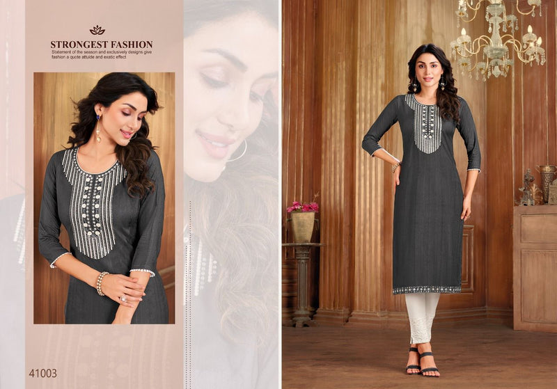 Kapil Trendz Twisha Rayon With Fancy Stylish Designer Festive Wear Casual Look Kurti