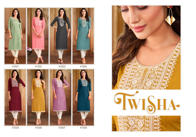 Kapil Trendz Twisha Rayon With Fancy Stylish Designer Festive Wear Casual Look Kurti