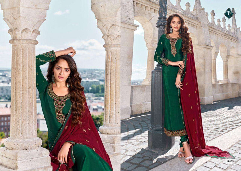 Tanishk Fashion Royal Silk Vol 12 Pure French Crepe Embroidery Work Salwar Kameez