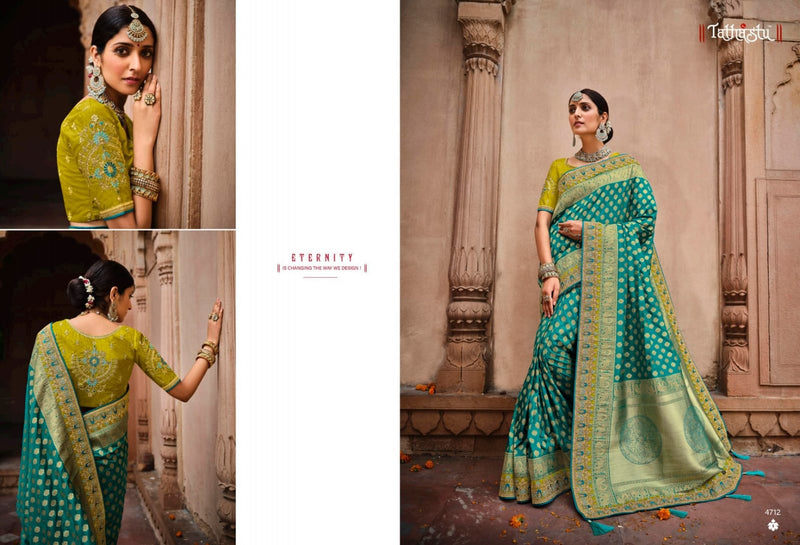Tathastu 4700 Series Silk Exclusive Designer Fancy Wedding Wear Sarees With Facny Border