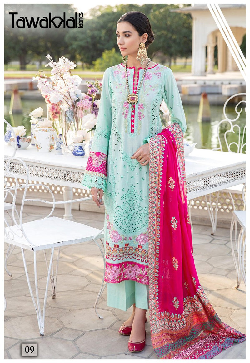 Tawakkal Fabrics Zaafira Luxury Cotton Collection Lawn Casual Wear Salwar Suit