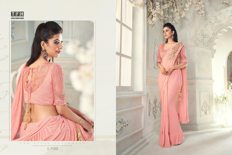 The Sparkle Smooth Imported Smooth Silk Fancy Saree