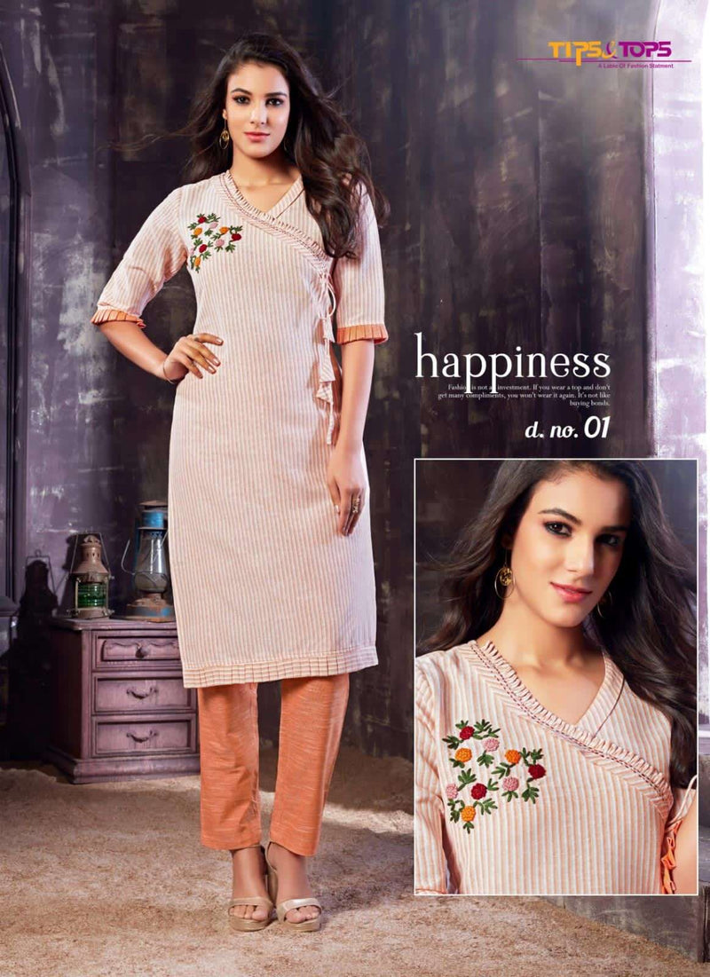 Tips And Tops Malhar Vol 2 Rayon Flex Yarn Dyed  Hand Work Kurti