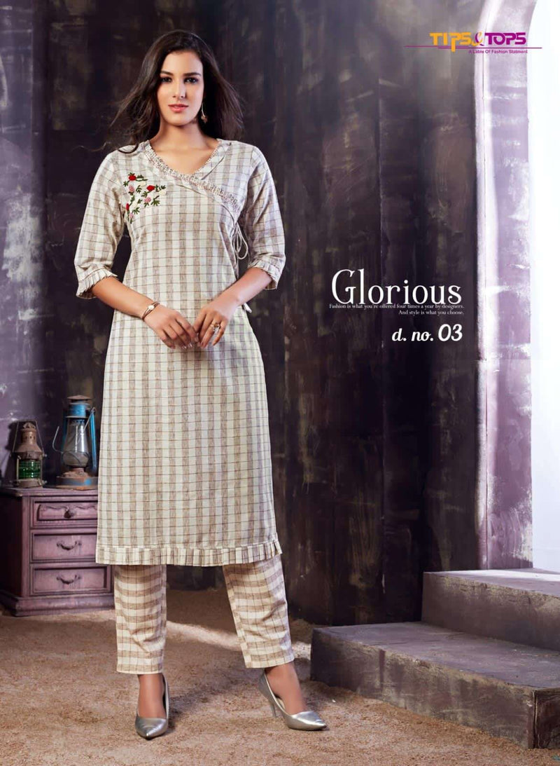 Tips And Tops Malhar Vol 2 Rayon Flex Yarn Dyed  Hand Work Kurti