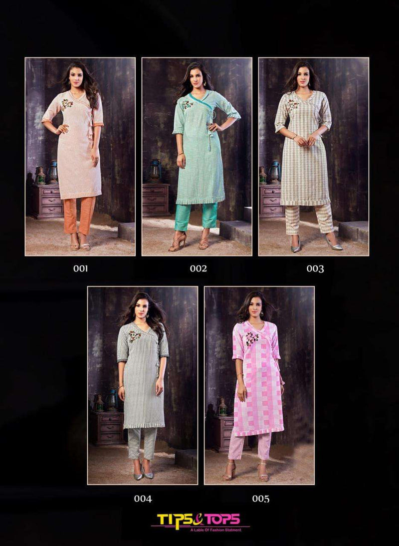 Tips And Tops Malhar Vol 2 Rayon Flex Yarn Dyed  Hand Work Kurti