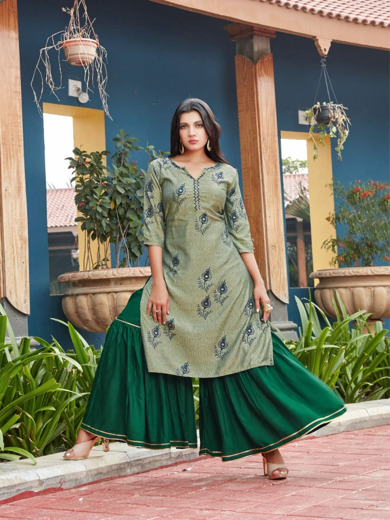 Tips And Tops Morni Chanderi Festival Wear fancy Kurti