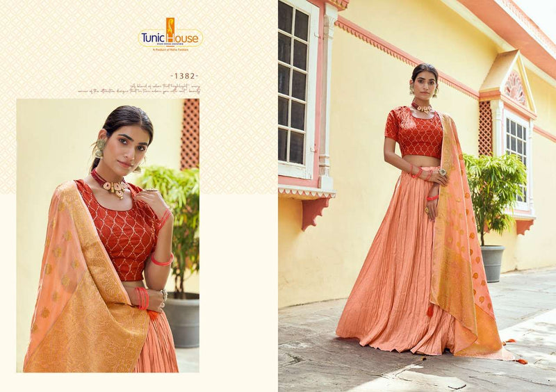 Tunic House Apsara Silk With Inner Lehnga