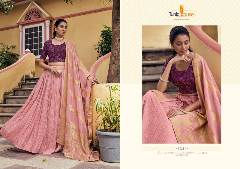Tunic House Apsara Silk With Inner Lehnga