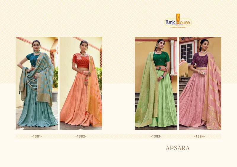 Tunic House Apsara Silk With Inner Lehnga