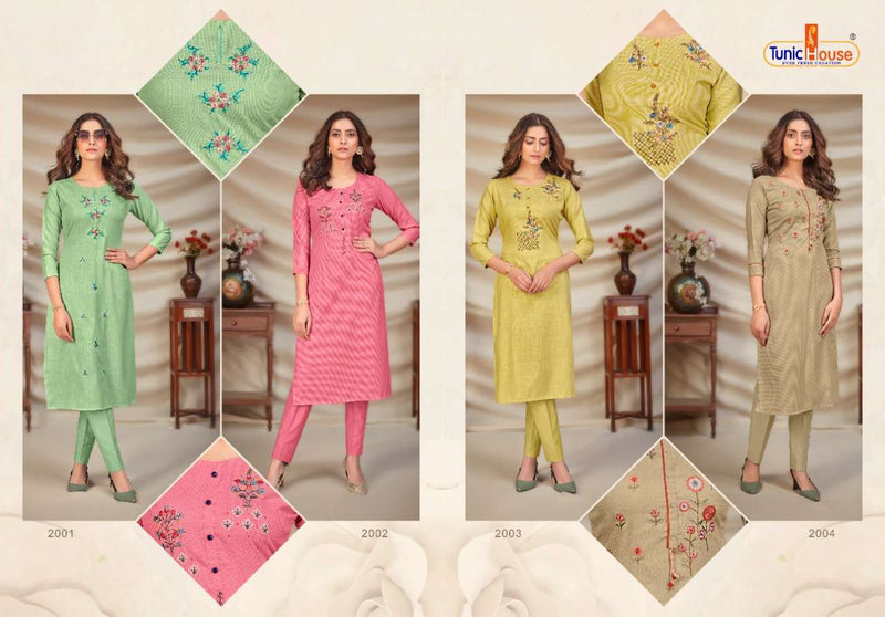 Tunic House Norja 3 Rayon Heavy Embroidery Work Kurti