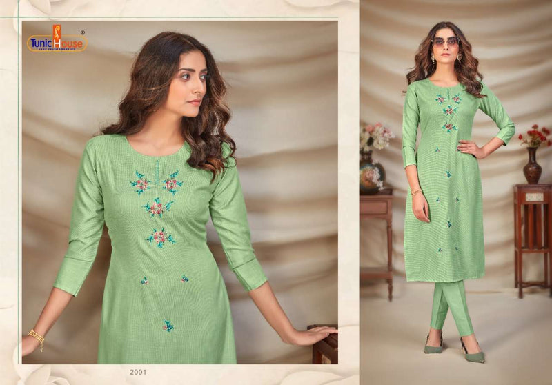 Tunic House Norja 3 Rayon Heavy Embroidery Work Kurti