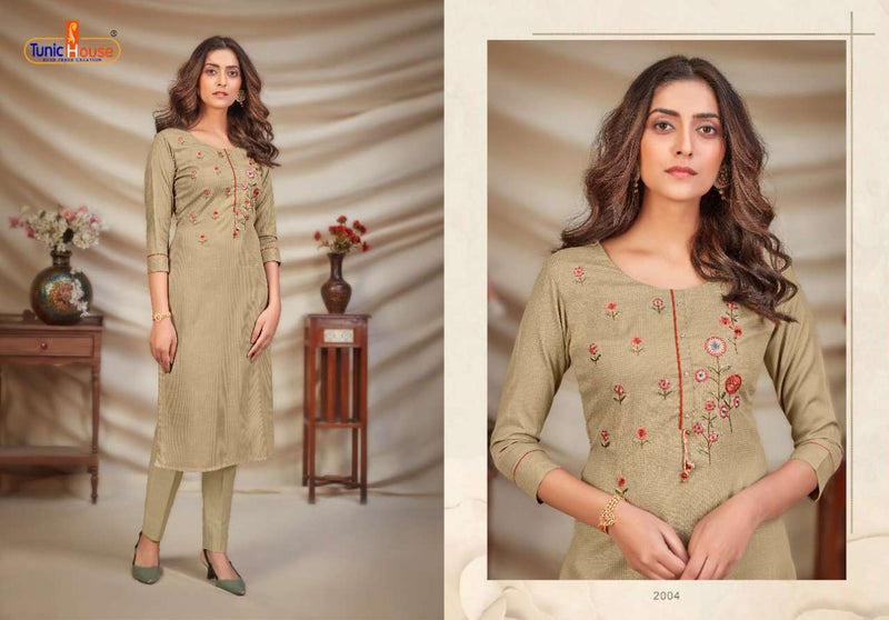 Tunic House Norja 3 Rayon Heavy Embroidery Work Kurti