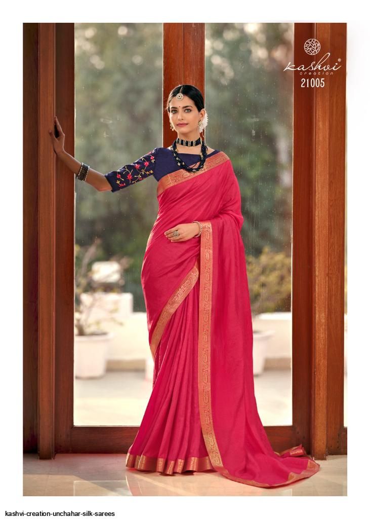 Kashvi Creation Unchahar Dola Silk Beautiful collections Of Party Wear Sarees