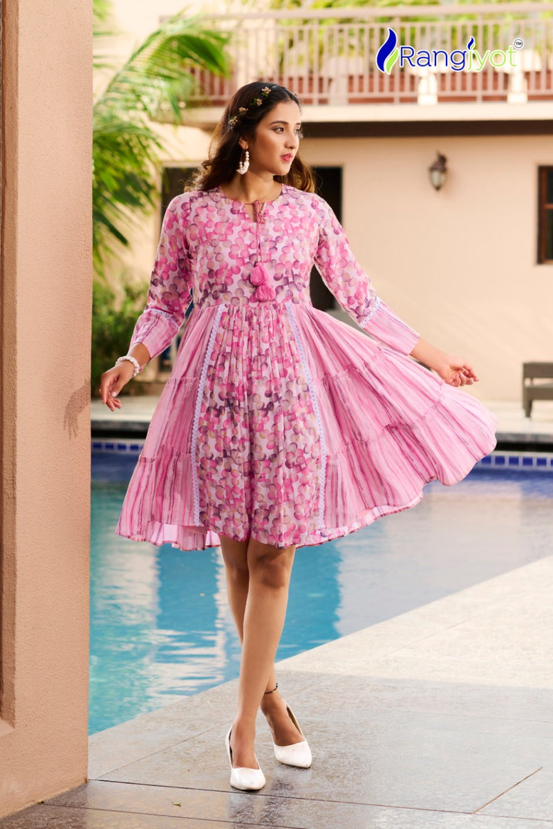 Rangjyot Unique Vol 1 Viscose With Fancy Work Stylish Designer Party Wear Short Western Top