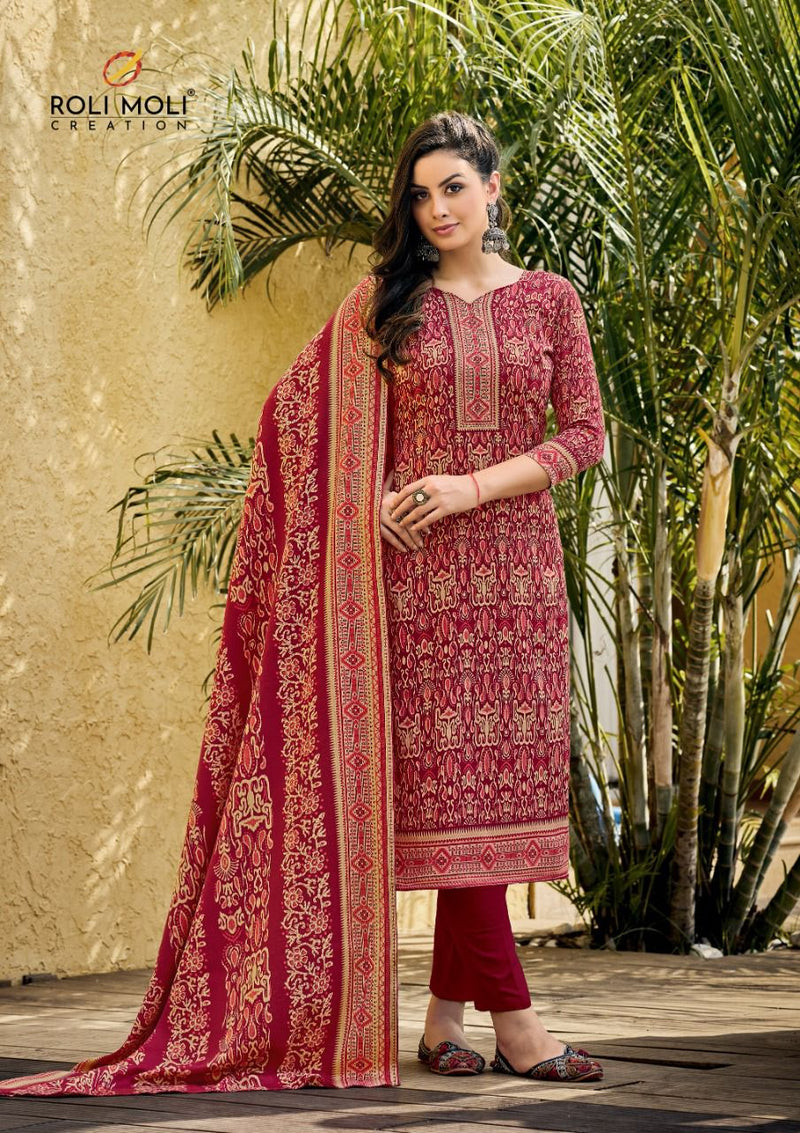 Roli Moli Creation Urvika Pashmina With Fancy Work Stylish Designer Casual Wear Salwar Suit