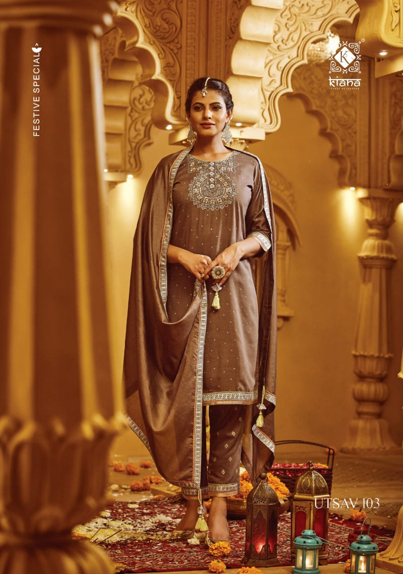 Kiana House Of Fashion Utsav Muslin Slub Designer Party Wear Kurtis