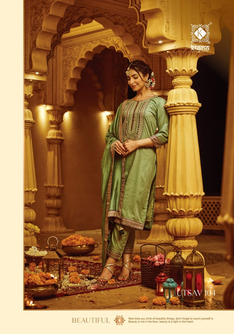 Kiana House Of Fashion Utsav Muslin Slub Designer Party Wear Kurtis