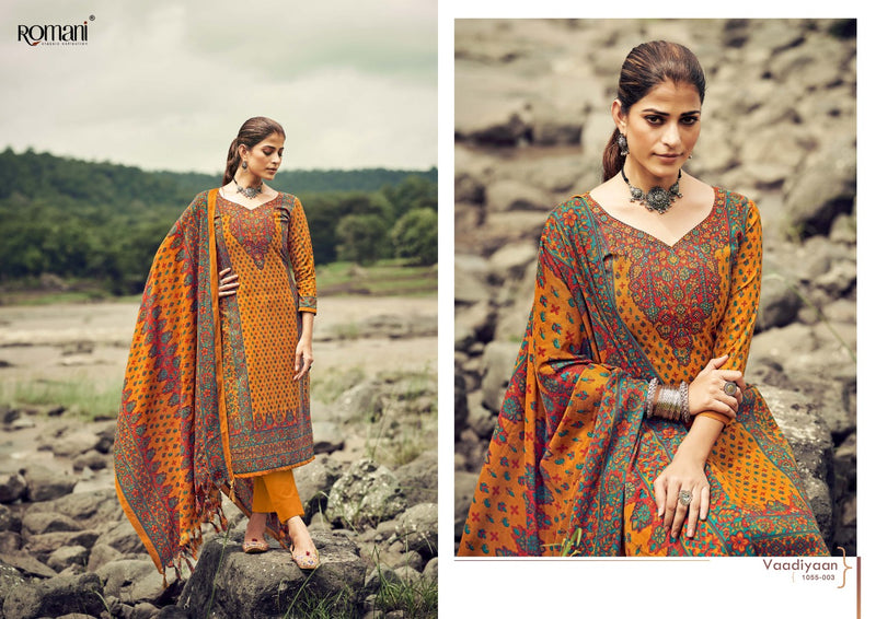 Romani Fashion Vaadiyaan Pashmina With Printed Work Stylish Designer Festive Wear Salwar Kameez