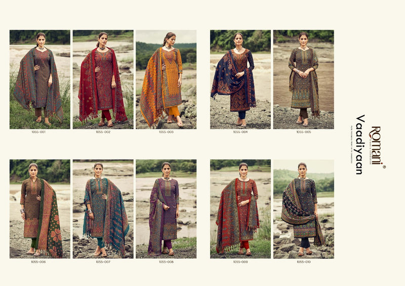 Romani Fashion Vaadiyaan Pashmina With Printed Work Stylish Designer Festive Wear Salwar Kameez