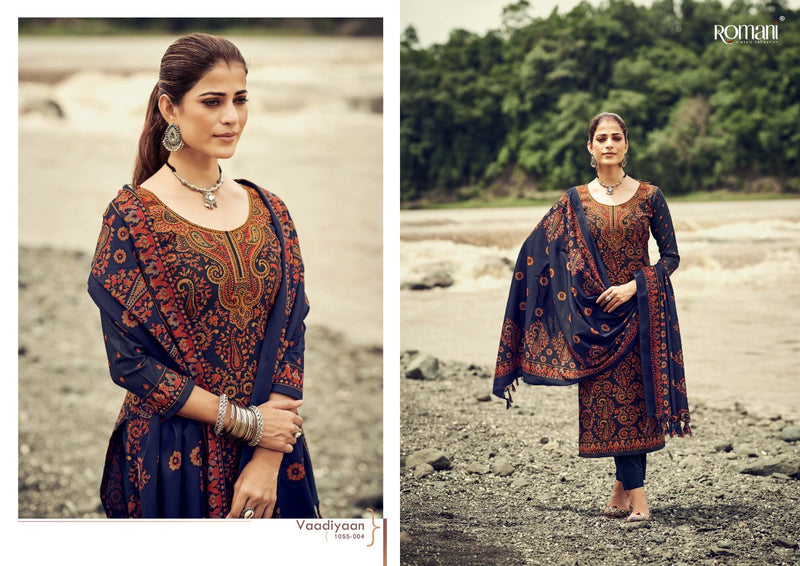 Romani Fashion Vaadiyaan Pashmina With Printed Work Stylish Designer Festive Wear Salwar Kameez