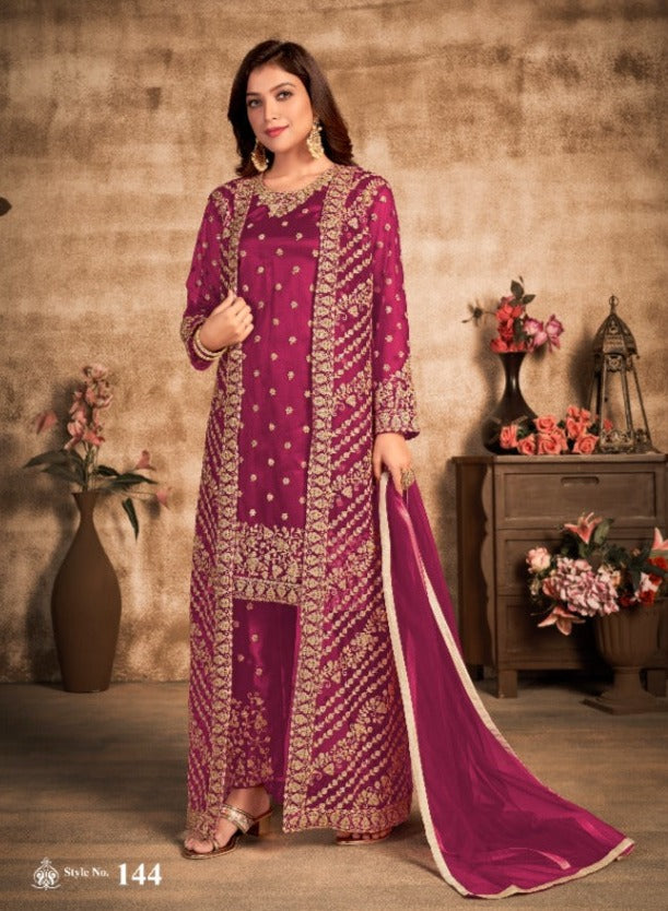 New Arrival Vaani Vol 14 Net Embroidered Designer Pakistani Style Wedding Wear Salwar Suits