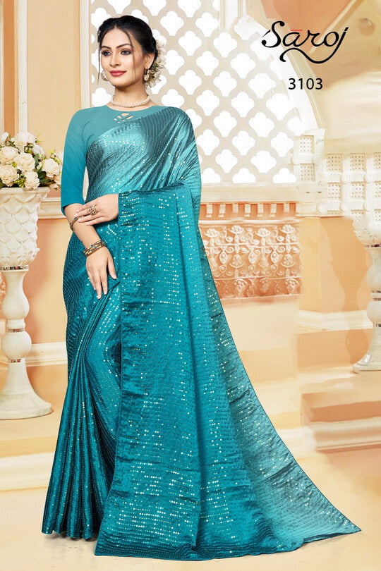 Saroj Valentine Rangoli Silk Party Wear Sarees With Embroidery Work