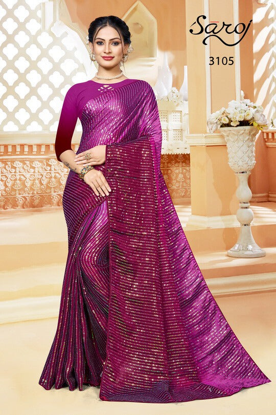 Saroj Valentine Rangoli Silk Party Wear Sarees With Embroidery Work