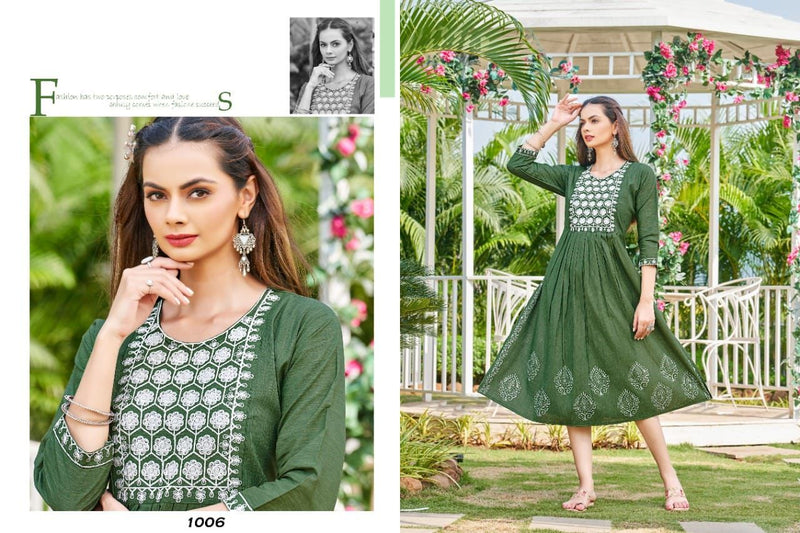 Kinti Vamika Rayon With Fancy Work Stylish Designer Party Wear Shorts Kurti