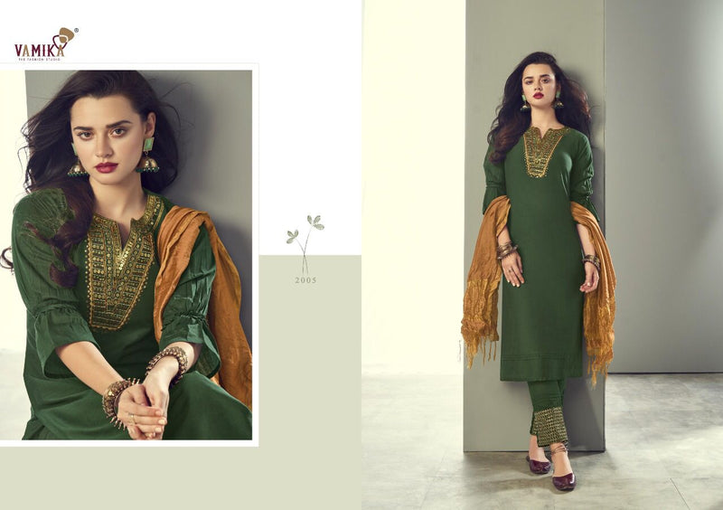 Vamika Fashion Ruhana Pure Viscose Silk Stylish Ready Made Kurti Collection