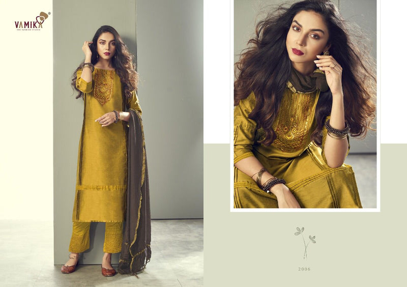 Vamika Fashion Ruhana Pure Viscose Silk Stylish Ready Made Kurti Collection