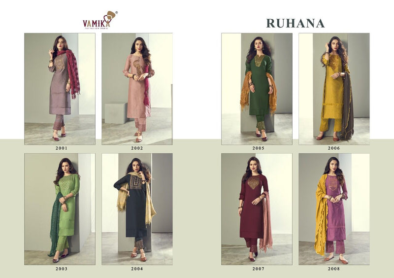 Vamika Fashion Ruhana Pure Viscose Silk Stylish Ready Made Kurti Collection