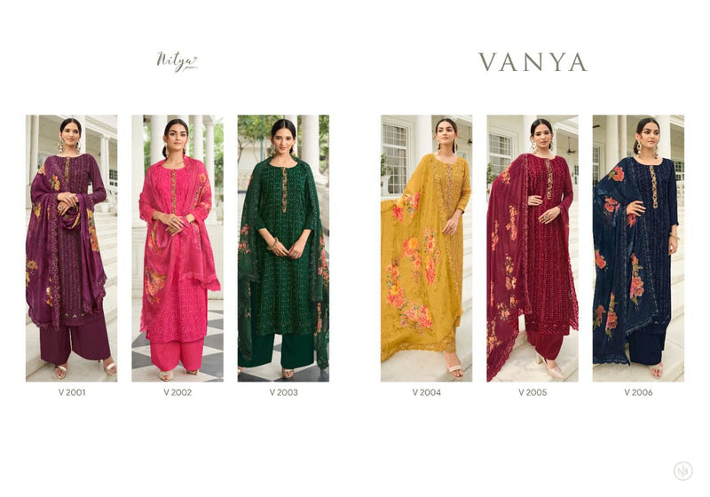 Lt Nitya Vanya Viscose With Fancy Hand work Stylish Designer Fancy Festive Wear Salwar Kameez