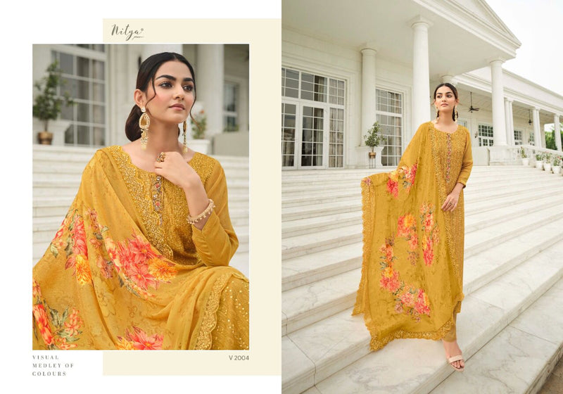 Lt Nitya Vanya Viscose With Fancy Hand work Stylish Designer Fancy Festive Wear Salwar Kameez